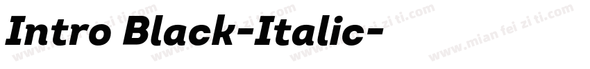 Intro Black-Italic字体转换